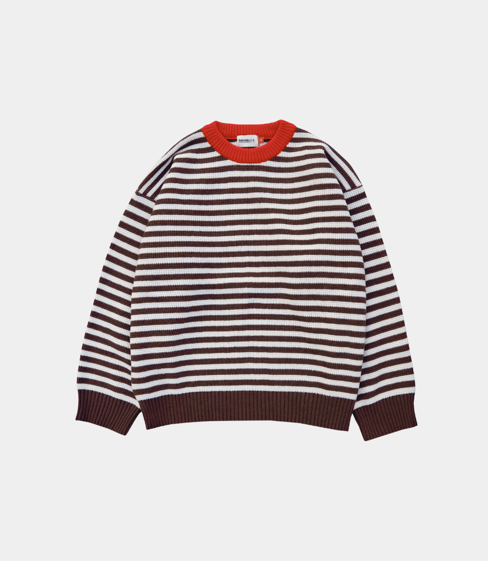 Striped Loose Fit Sweater - Gmorn