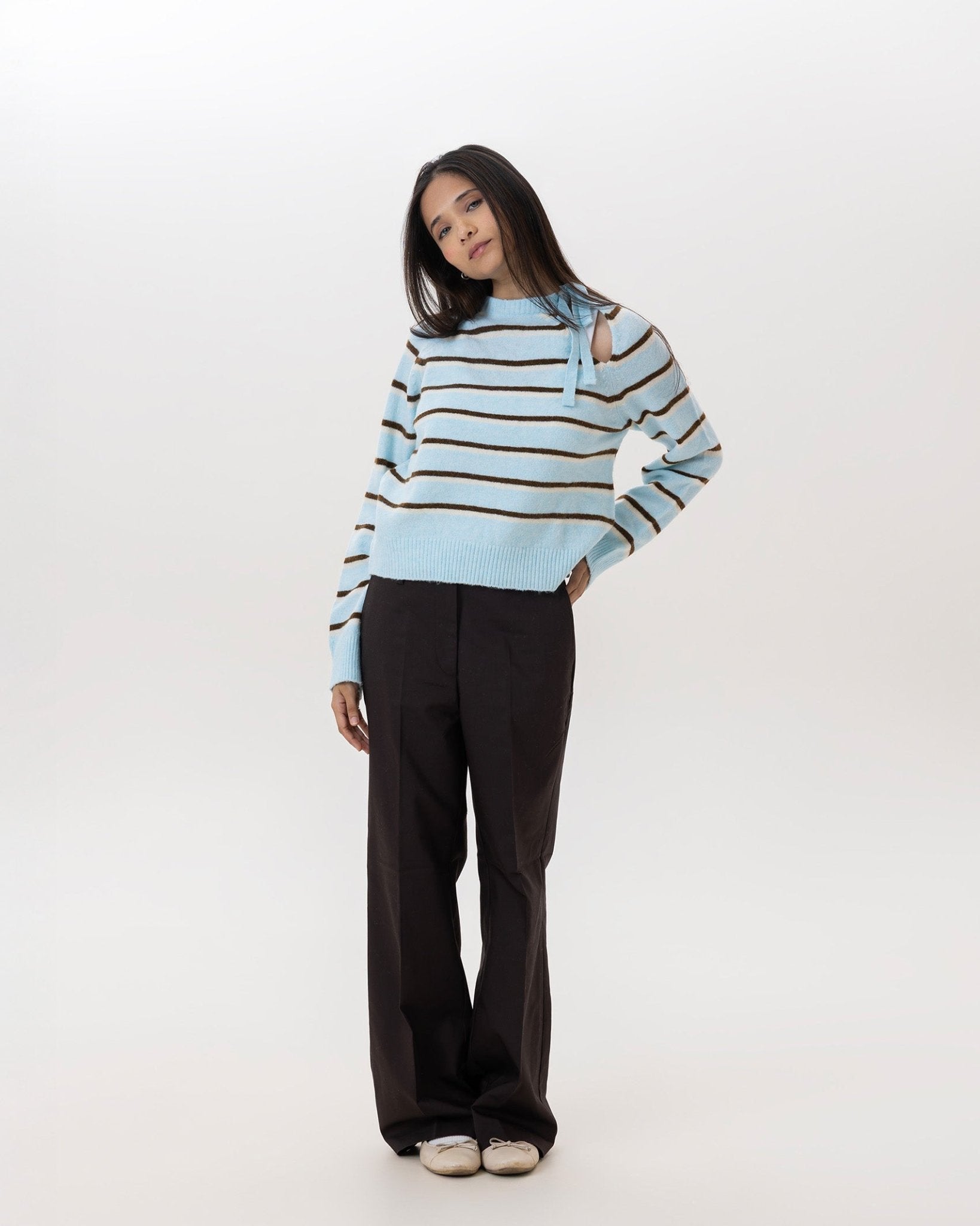 Sienna Tie Knit in Pastel Blue - Gmorn