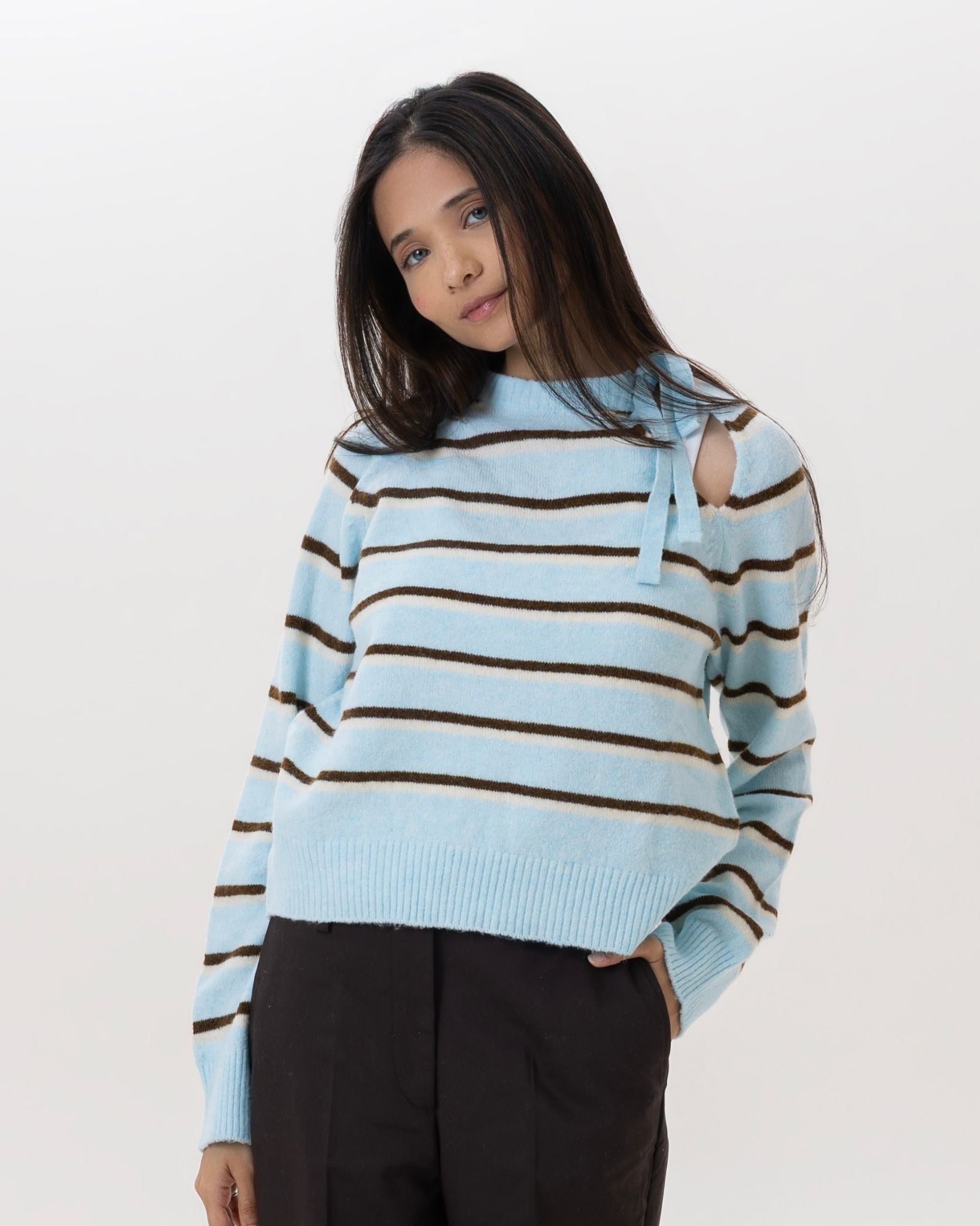 Sienna Tie Knit in Pastel Blue - Gmorn