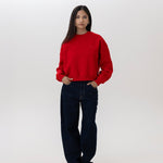 Sporty Crewneck in Tomato Red - Gmorn