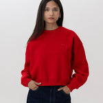 Sporty Crewneck in Tomato Red - Gmorn