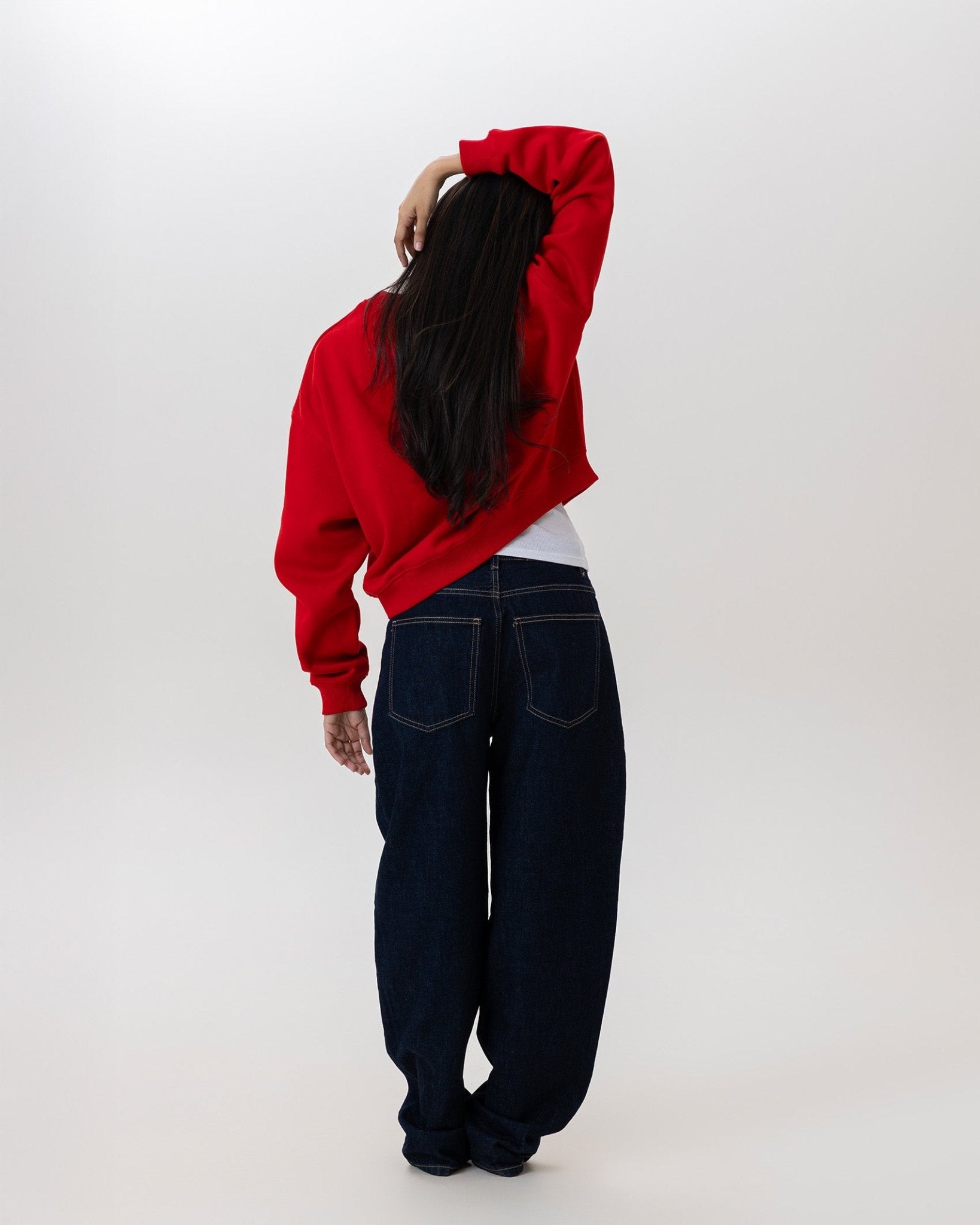 Sporty Crewneck in Tomato Red - Gmorn