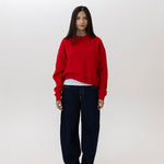 Sporty Crewneck in Tomato Red - Gmorn