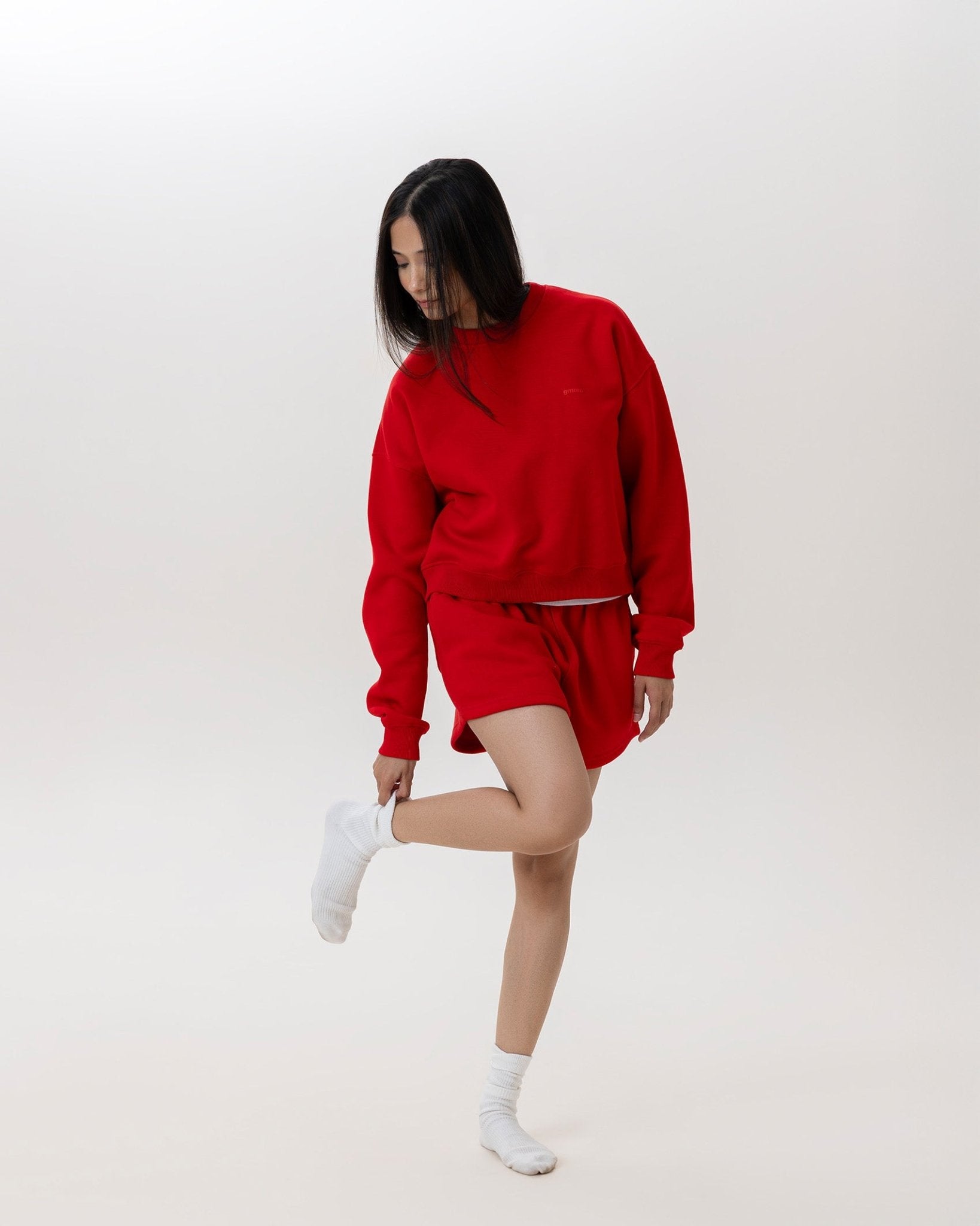 Sporty Shorts In Tomato Red - Gmorn