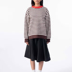 Striped Loose Fit Sweater - Gmorn
